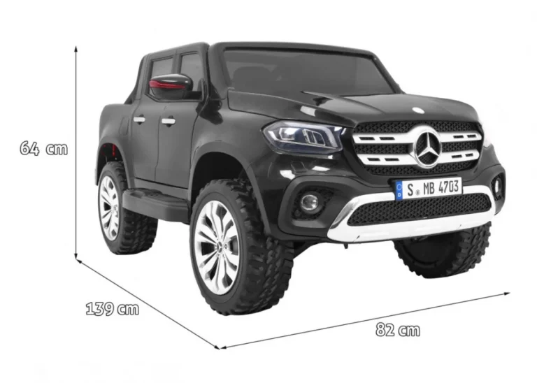 Mercedes Benz X Klasa Za Djecu Crni Pick Up + Daljinski Upravljač + 4x4 Pogon, Crna 2