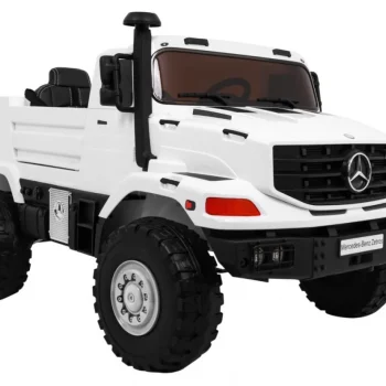 Mercedes Benz Zetros Automobil Na Baterije Za Djecu, Bijeli + 2 Sjedala + Prtljažnik, Bijela 12
