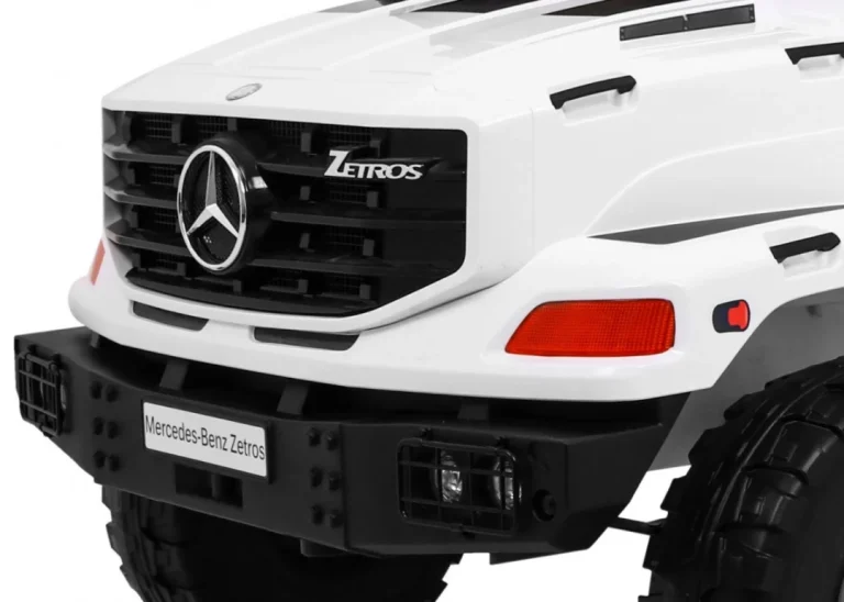 Mercedes Benz Zetros Automobil Na Baterije Za Djecu, Bijeli + 2 Sjedala + Prtljažnik, Bijela 13