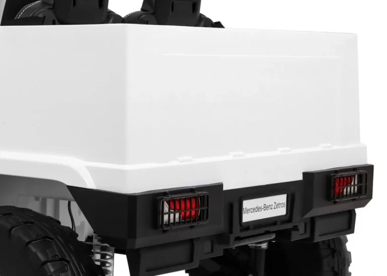 Mercedes Benz Zetros Automobil Na Baterije Za Djecu, Bijeli + 2 Sjedala + Prtljažnik, Bijela 14
