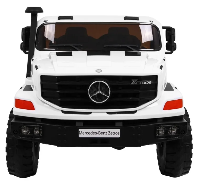Mercedes Benz Zetros Automobil Na Baterije Za Djecu, Bijeli + 2 Sjedala + Prtljažnik, Bijela 3
