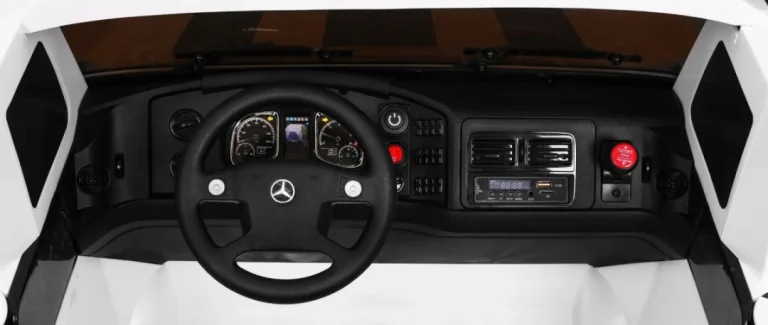 Mercedes Benz Zetros Automobil Na Baterije Za Djecu, Bijeli + 2 Sjedala + Prtljažnik, Bijela 8