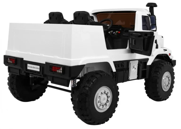 Mercedes Benz Zetros Automobil Na Baterije Za Djecu, Bijeli + 2 Sjedala + Prtljažnik, Bijela 9