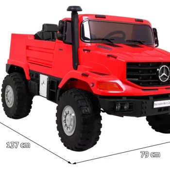 Mercedes Benz Zetros Dječji Automobil Na Baterije, Crveni + 2 Sjedala + Prtljažnik, Crvena 2
