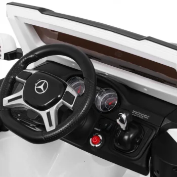 Mercedes G63 6x6 Dječji Automobil Bijeli + 2 Papučice Gasa + Podešavanje Sjedala + Audio, Bijela 10