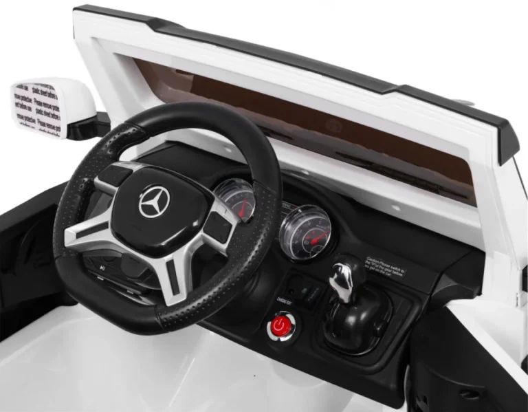 Mercedes G63 6x6 Dječji Automobil Bijeli + 2 Papučice Gasa + Podešavanje Sjedala + Audio, Bijela 10