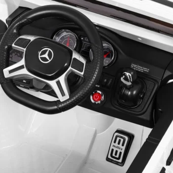 Mercedes G63 6x6 Dječji Automobil Bijeli + 2 Papučice Gasa + Podešavanje Sjedala + Audio, Bijela 11