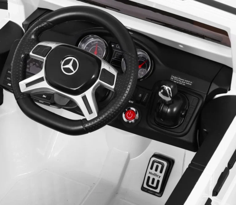 Mercedes G63 6x6 Dječji Automobil Bijeli + 2 Papučice Gasa + Podešavanje Sjedala + Audio, Bijela 11