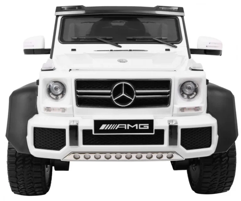 Mercedes G63 6x6 Dječji Automobil Bijeli + 2 Papučice Gasa + Podešavanje Sjedala + Audio, Bijela 3