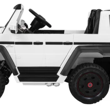 Mercedes G63 6x6 Dječji Automobil Bijeli + 2 Papučice Gasa + Podešavanje Sjedala + Audio, Bijela 4