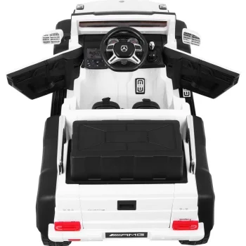 Mercedes G63 6x6 Dječji Automobil Bijeli + 2 Papučice Gasa + Podešavanje Sjedala + Audio, Bijela 8