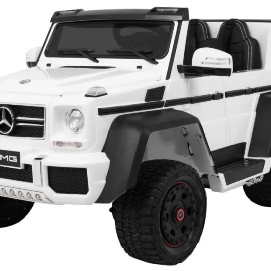 Mercedes G63 6x6 Mp4 Auto Za Djecu Bijeli + 2 Papučice Za Gas + Podešavanje Sjedala + Mp4, Bijela 1