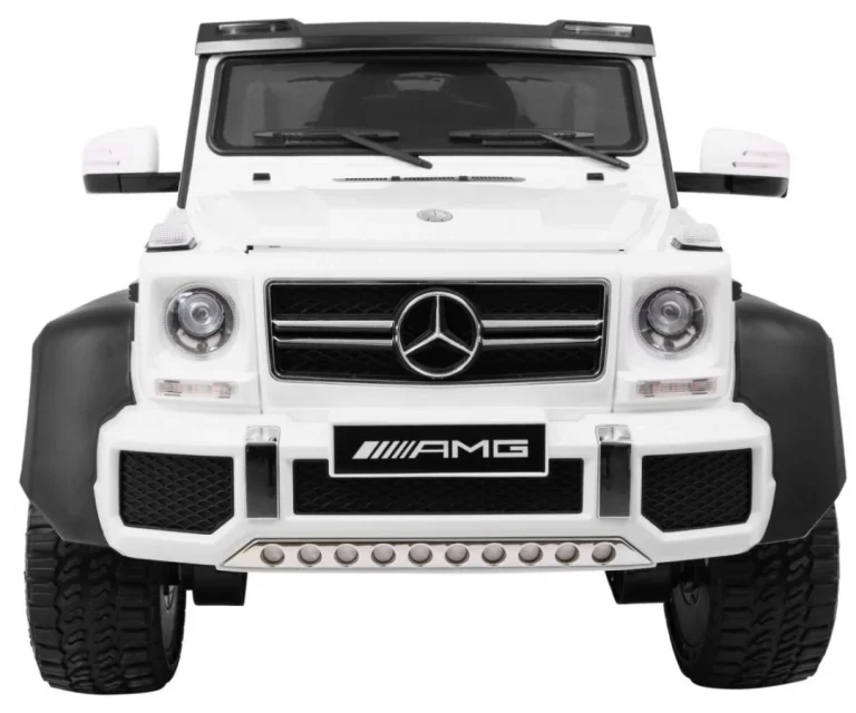 Mercedes G63 6x6 Mp4 Auto Za Djecu Bijeli + 2 Papučice Za Gas + Podešavanje Sjedala + Mp4, Bijela 3