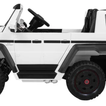 Mercedes G63 6x6 Mp4 Auto Za Djecu Bijeli + 2 Papučice Za Gas + Podešavanje Sjedala + Mp4, Bijela 4