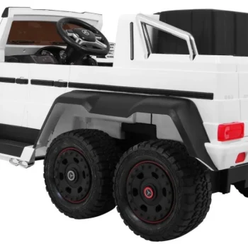 Mercedes G63 6x6 Mp4 Auto Za Djecu Bijeli + 2 Papučice Za Gas + Podešavanje Sjedala + Mp4, Bijela 5