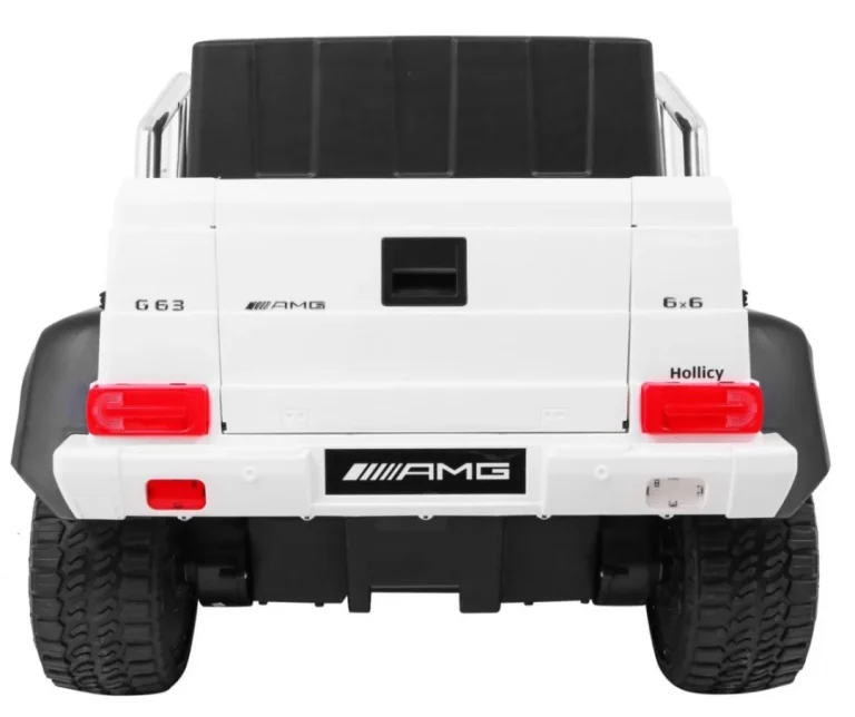 Mercedes G63 6x6 Mp4 Auto Za Djecu Bijeli + 2 Papučice Za Gas + Podešavanje Sjedala + Mp4, Bijela 6