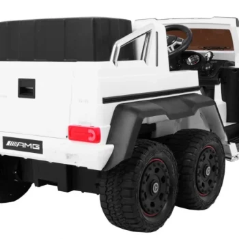 Mercedes G63 6x6 Mp4 Auto Za Djecu Bijeli + 2 Papučice Za Gas + Podešavanje Sjedala + Mp4, Bijela 7