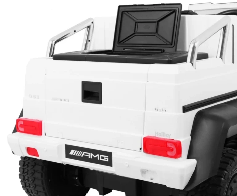 Mercedes G63 6x6 Mp4 Auto Za Djecu Bijeli + 2 Papučice Za Gas + Podešavanje Sjedala + Mp4, Bijela 9