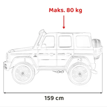 Mercedes G63 Amg Xxl Strong Mp4 Na Akumulator, Crni 3