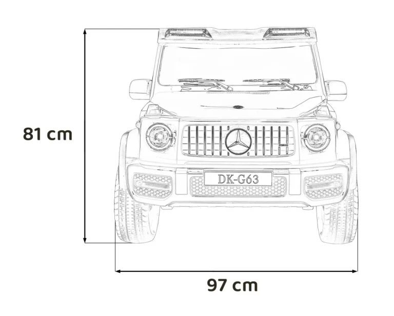 Mercedes G63 Amg Xxl Strong Na Akumulator, Crni 2