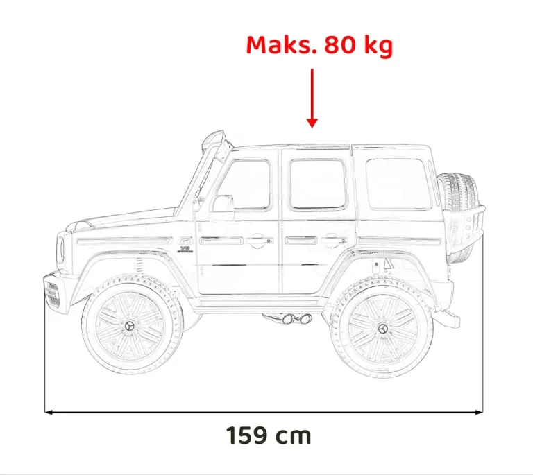 Mercedes G63 Amg Xxl Strong Na Akumulator, Crni 3