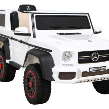 Mercedes G63 Amg Automobil Na Baterije Bijeli + Daljinski Upravljač + 6 Eva Kotača + Spori, Bijela 11
