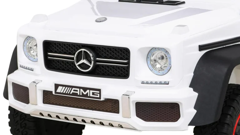 Mercedes G63 Amg Automobil Na Baterije Bijeli + Daljinski Upravljač + 6 Eva Kotača + Spori, Bijela 13