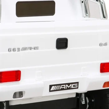 Mercedes G63 Amg Automobil Na Baterije Bijeli + Daljinski Upravljač + 6 Eva Kotača + Spori, Bijela 14