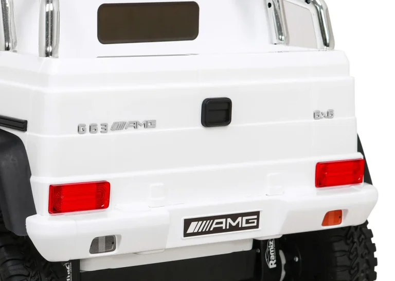 Mercedes G63 Amg Automobil Na Baterije Bijeli + Daljinski Upravljač + 6 Eva Kotača + Spori, Bijela 14