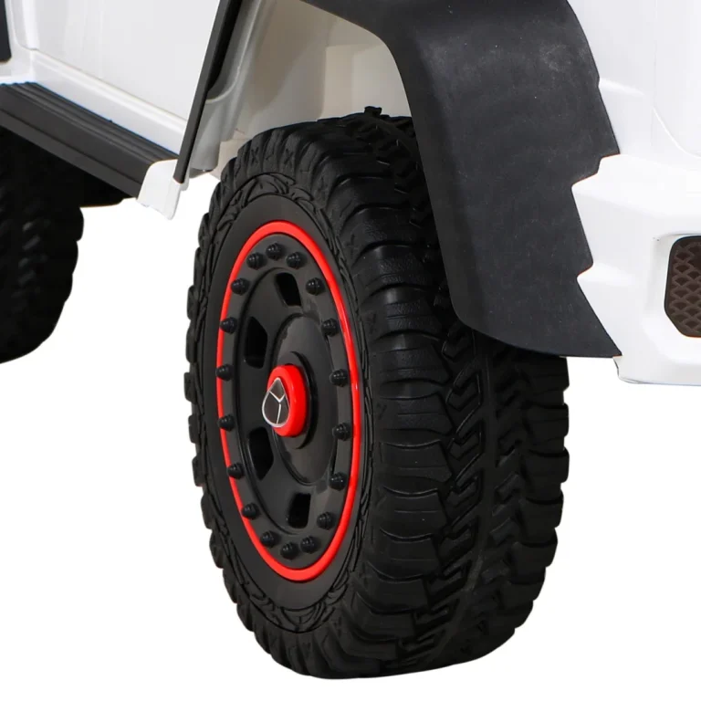 Mercedes G63 Amg Automobil Na Baterije Bijeli + Daljinski Upravljač + 6 Eva Kotača + Spori, Bijela 15