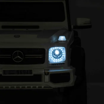 Mercedes G63 Amg Automobil Na Baterije Bijeli + Daljinski Upravljač + 6 Eva Kotača + Spori, Bijela 16