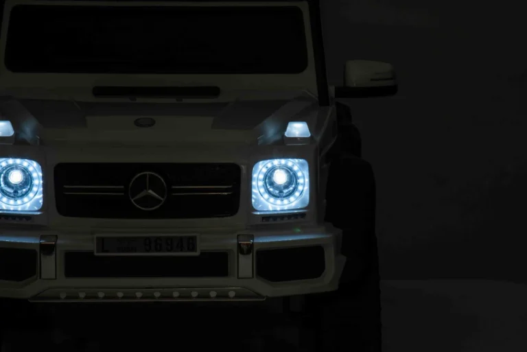 Mercedes G63 Amg Automobil Na Baterije Bijeli + Daljinski Upravljač + 6 Eva Kotača + Spori, Bijela 16