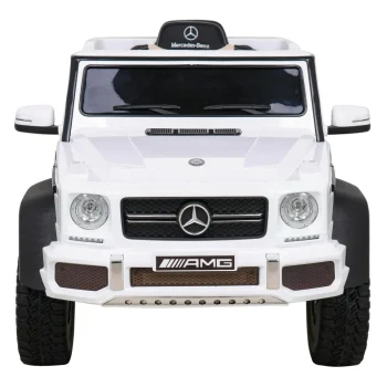 Mercedes G63 Amg Automobil Na Baterije Bijeli + Daljinski Upravljač + 6 Eva Kotača + Spori, Bijela 3