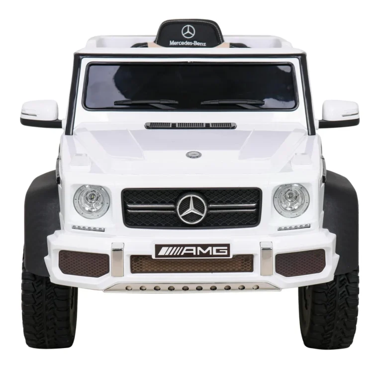 Mercedes G63 Amg Automobil Na Baterije Bijeli + Daljinski Upravljač + 6 Eva Kotača + Spori, Bijela 3