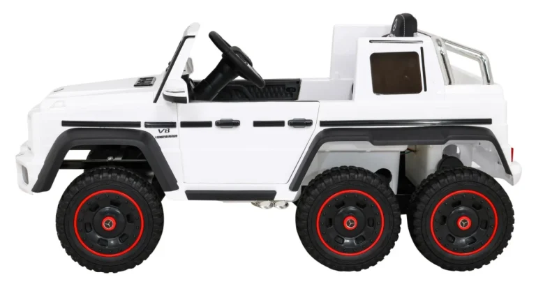 Mercedes G63 Amg Automobil Na Baterije Bijeli + Daljinski Upravljač + 6 Eva Kotača + Spori, Bijela 4