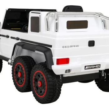 Mercedes G63 Amg Automobil Na Baterije Bijeli + Daljinski Upravljač + 6 Eva Kotača + Spori, Bijela 5