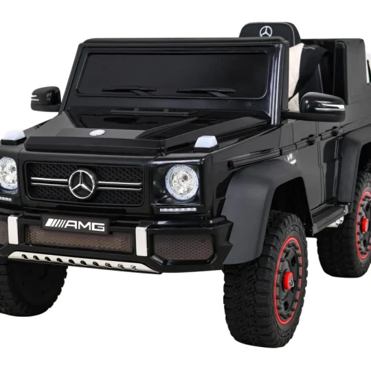 Mercedes G63 Amg Automobil Na Baterije Crni + Daljinski Upravljač + 6 Eva Kotača + Spori, Crna 1
