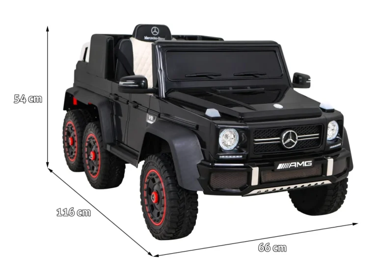 Mercedes G63 Amg Automobil Na Baterije Crni + Daljinski Upravljač + 6 Eva Kotača + Spori, Crna 2