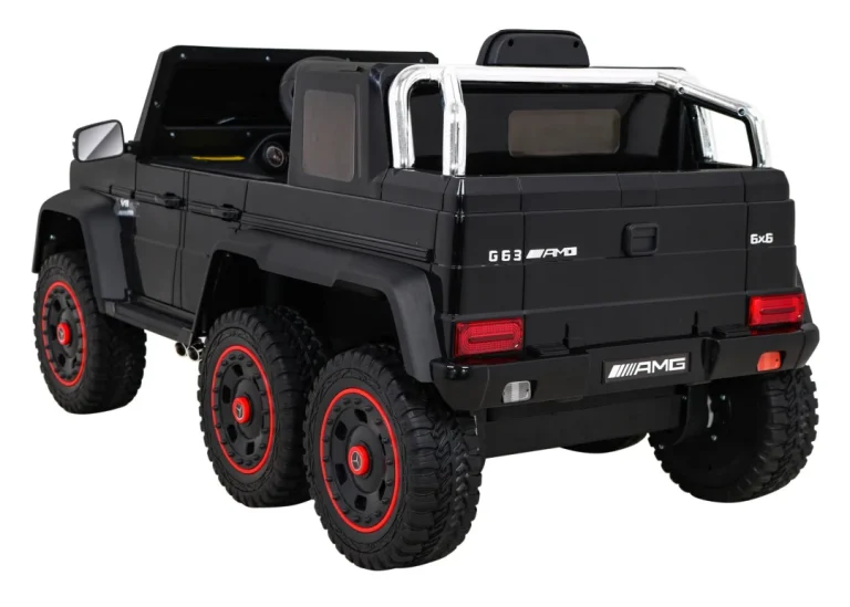 Mercedes G63 Amg Automobil Na Baterije Crni + Daljinski Upravljač + 6 Eva Kotača + Spori, Crna 5