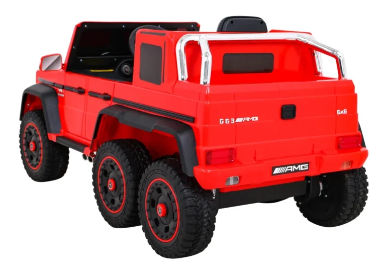 Mercedes G63 Amg Automobil Na Baterije, Crveni + Daljinski Upravljač + 6 Eva Kotača + Spori, Crvena 5