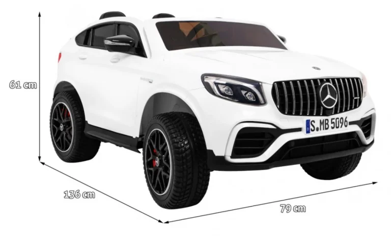 Mercedes Glc 63s Dječji Automobil Bijeli Suv + 4x4 Pogon, Bijela 2