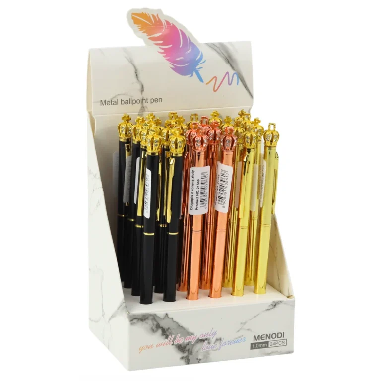 Metalna Kemijska Olovka S Automatskom Krunom, Plava Tinta 1,0 Mm 3