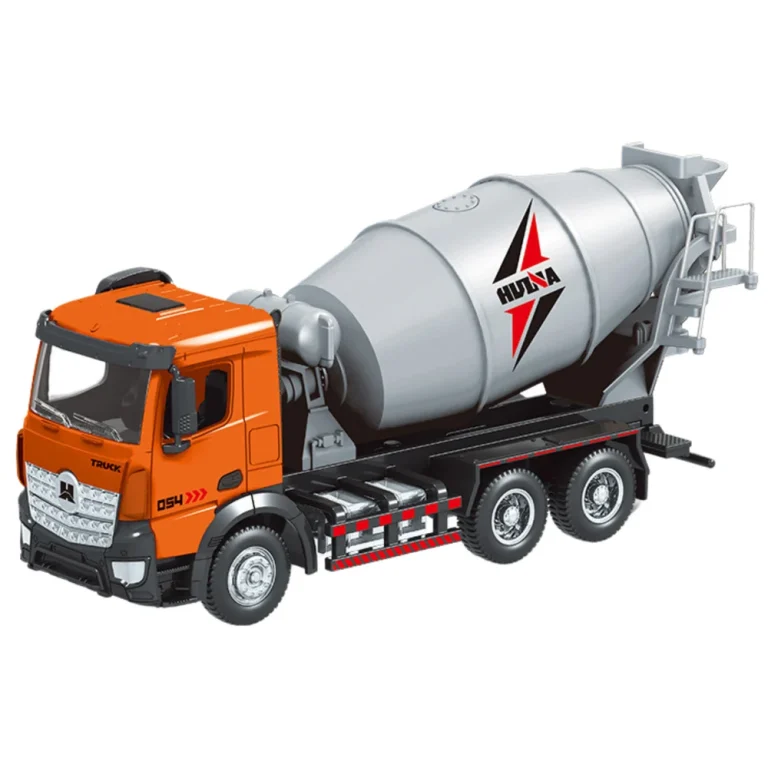 Metalna Mješalica Za Beton, Građevinsko Vozilo, Huina, Narančasta 1:50 2