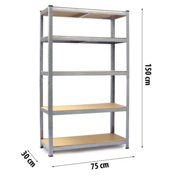 Metalna Polica Za Odlaganje 150 X 75 X 30 Cm Humberg 4840 8
