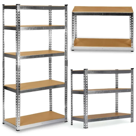 Metalna Polica Za Odlaganje 183 X 90 X 40 Cm Humberg Hr 853 Srebrna 1