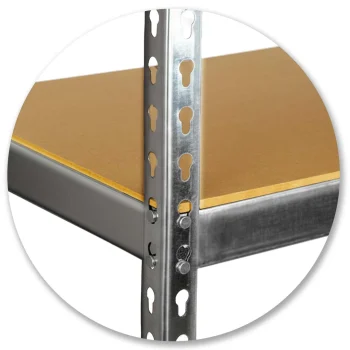 Metalna Polica Za Odlaganje 183 X 90 X 40 Cm Humberg Hr 853 Srebrna 2