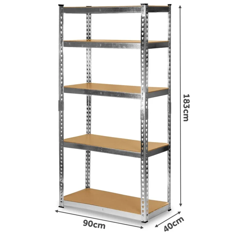 Metalna Polica Za Odlaganje 183 X 90 X 40 Cm Humberg Hr 853 Srebrna 6
