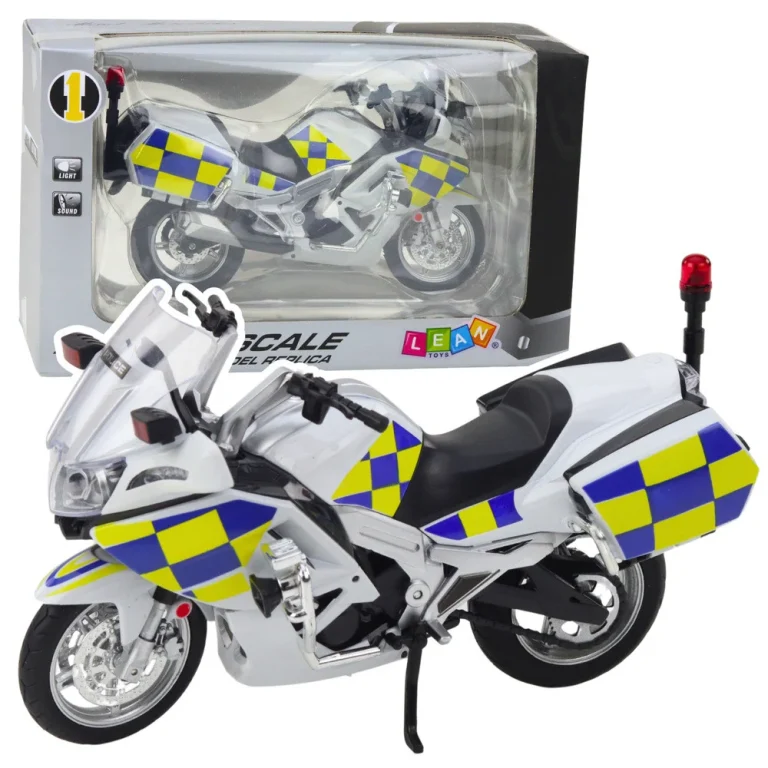 Metalna Svjetla Policijskih Motocikala Zvuči Bijelo 1:12 1