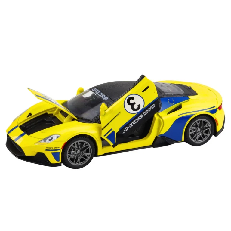 Metalna Svjetla Sportskih Automobila Zvuci Vožnja Žuta 1:22 4
