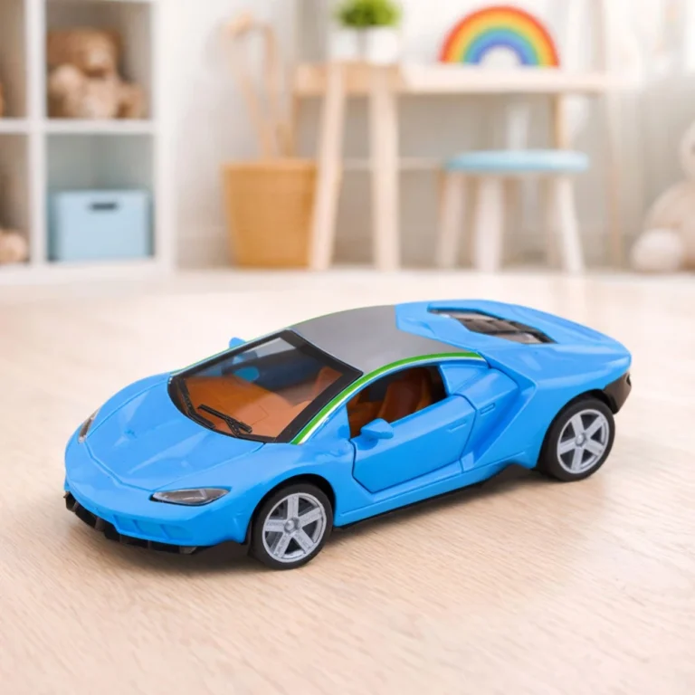 Metalna Svjetla Sportskog Automobila Zvuče Plavo 1:32 3